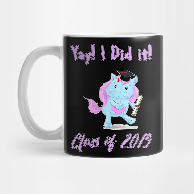 Yay! I Did It! Graduating Class of 2019 Graduation Gift Lion by familycuteycom